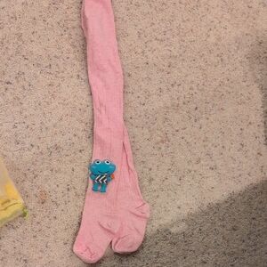 Pink Tights with Frog Design